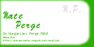 mate perge business card